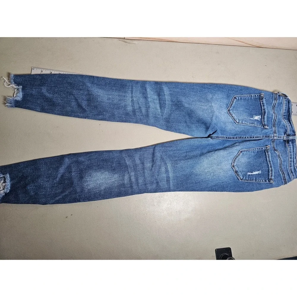 Wax Jean Los Angeles Distressed Skinny Jeans Blue Size 7/28 Distressed